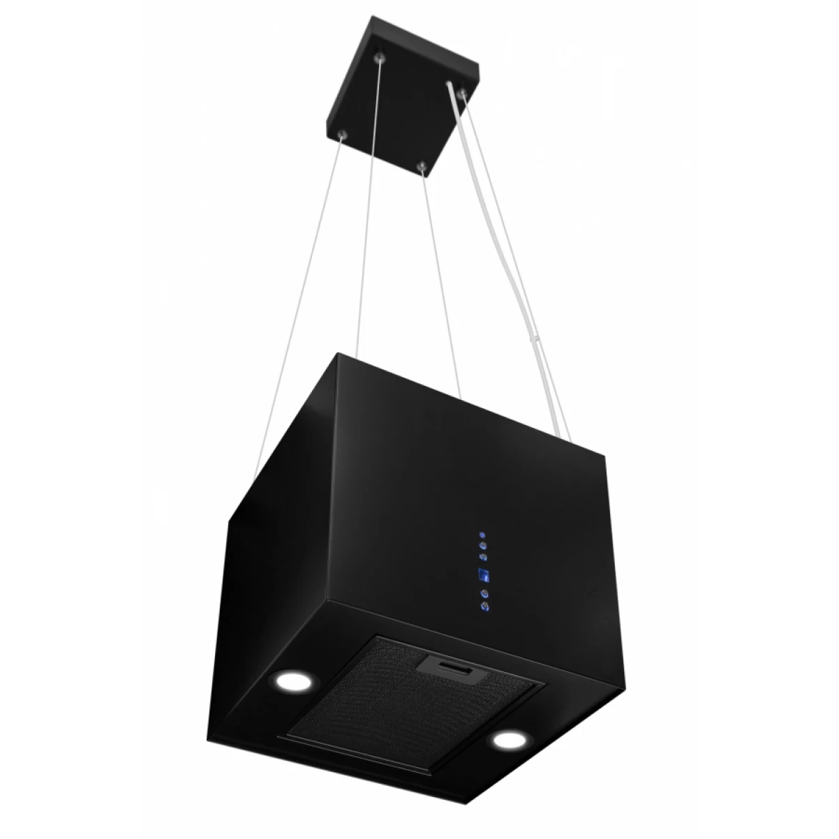 Vajerhängd fyrkantig köksfläkt 40cm svart|SWEDLUXURY|Samantha