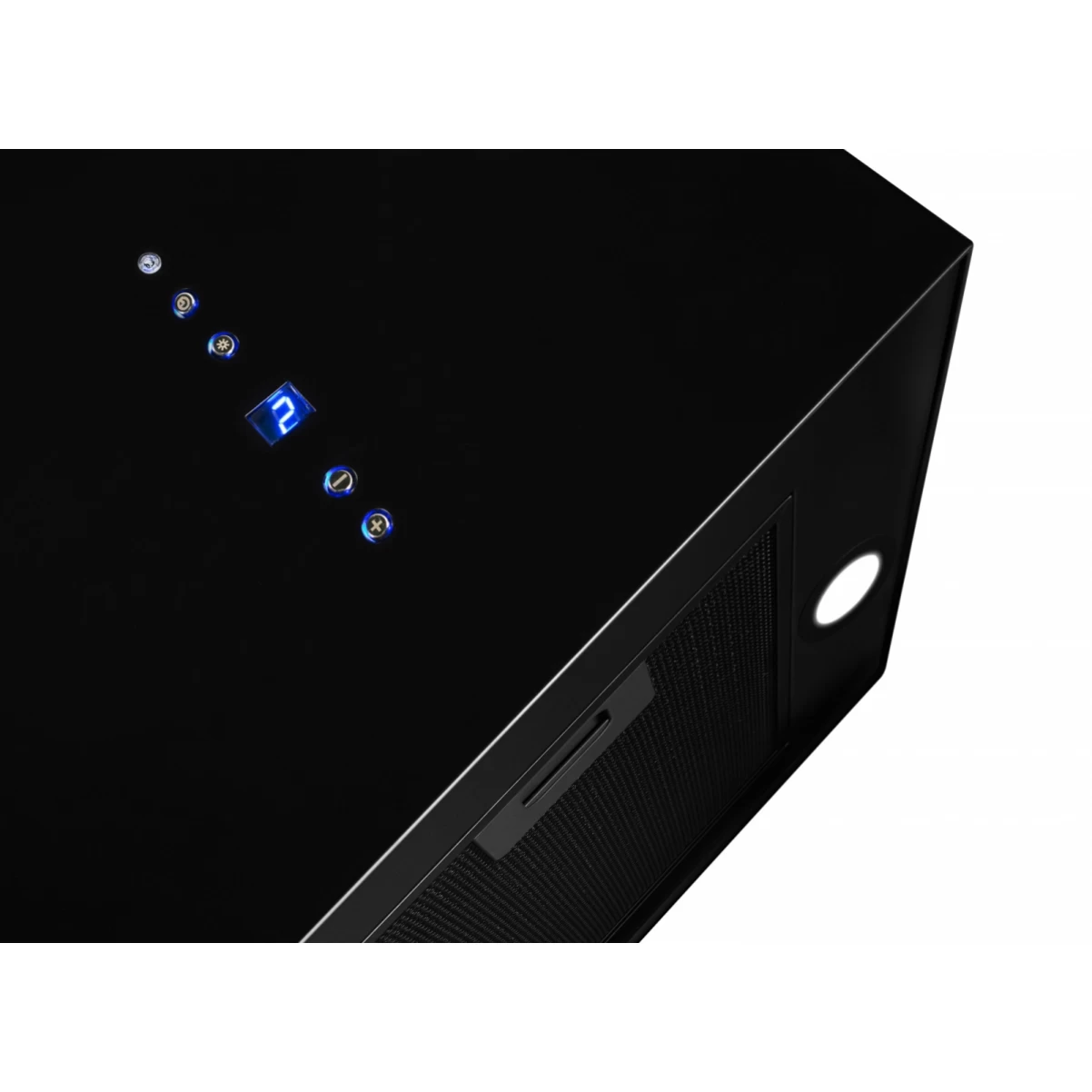 Vajerhängd fyrkantig köksfläkt 40cm svart|SWEDLUXURY|Samantha