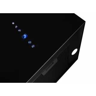 Vajerhängd fyrkantig köksfläkt 40cm svart|SWEDLUXURY|Samantha