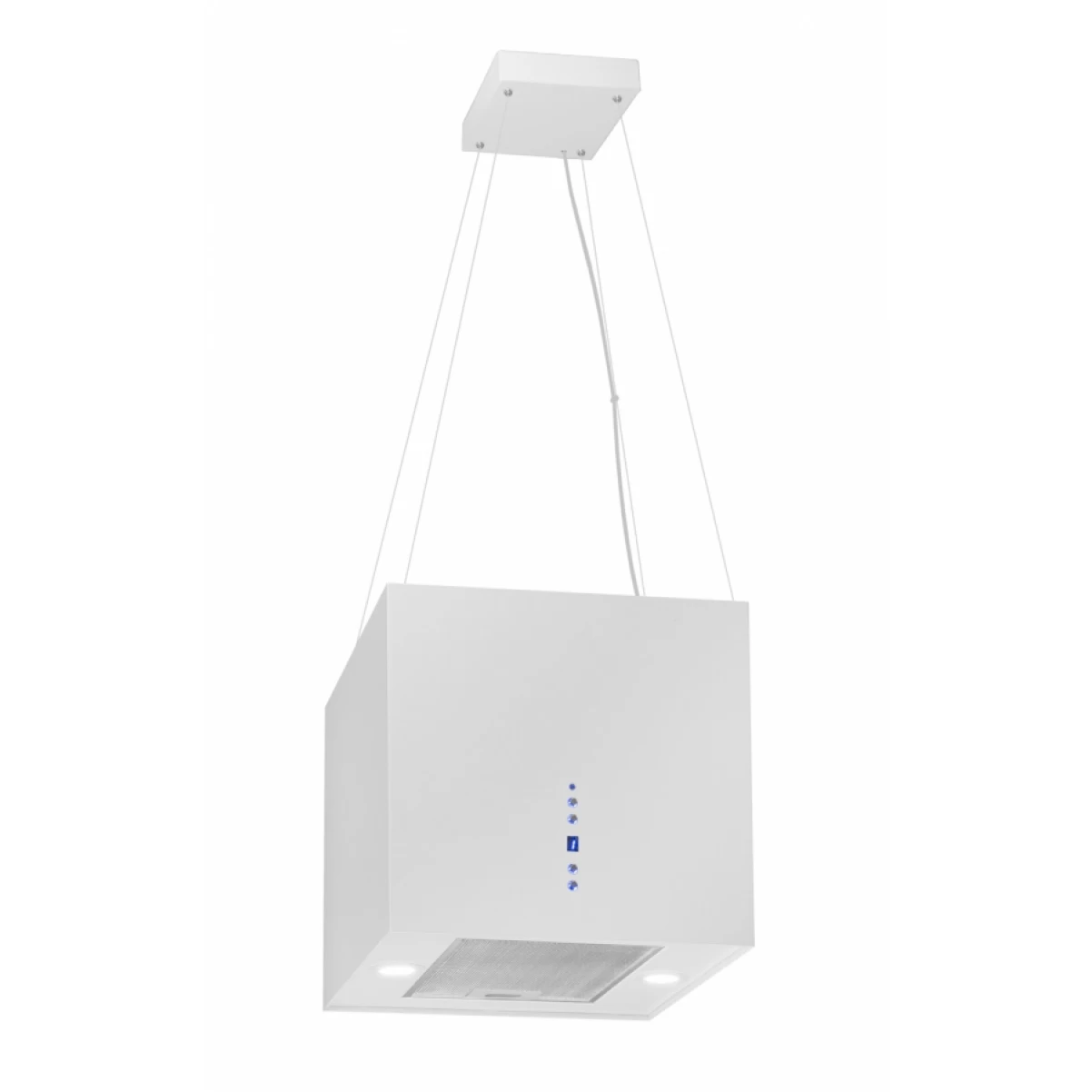 Vajerhängd fyrkantig köksfläkt 40cm vit|SWEDLUXURY|Samantha