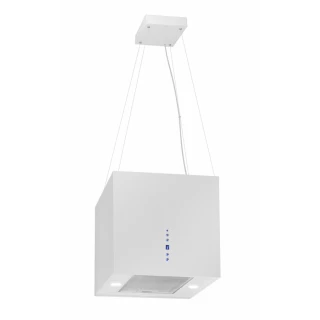 Vajerhängd fyrkantig köksfläkt 40cm vit|SWEDLUXURY|Samantha