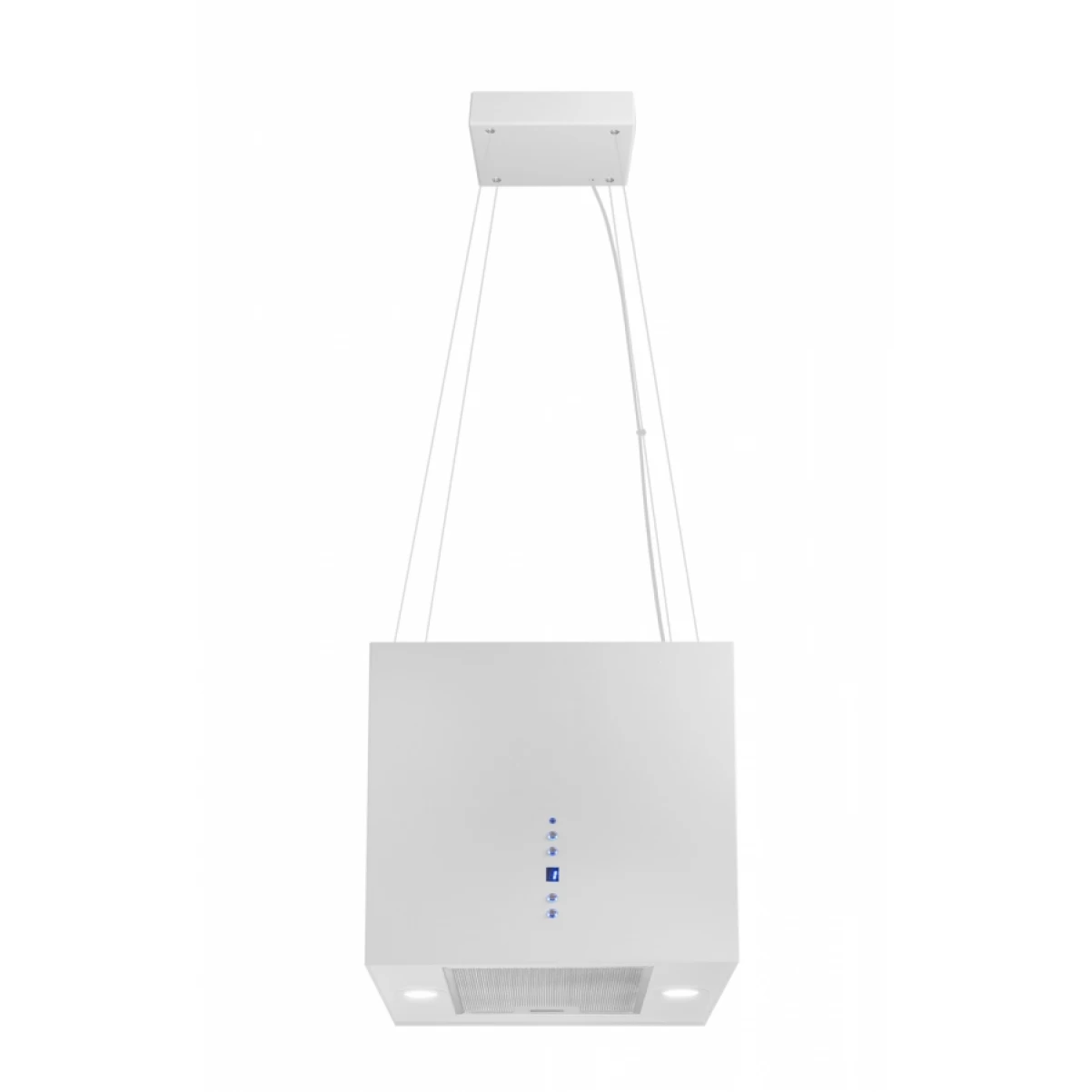 Vajerhängd fyrkantig köksfläkt 40cm vit|SWEDLUXURY|Samantha