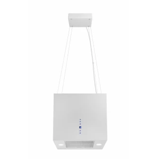 Vajerhängd fyrkantig köksfläkt 40cm vit|SWEDLUXURY|Samantha