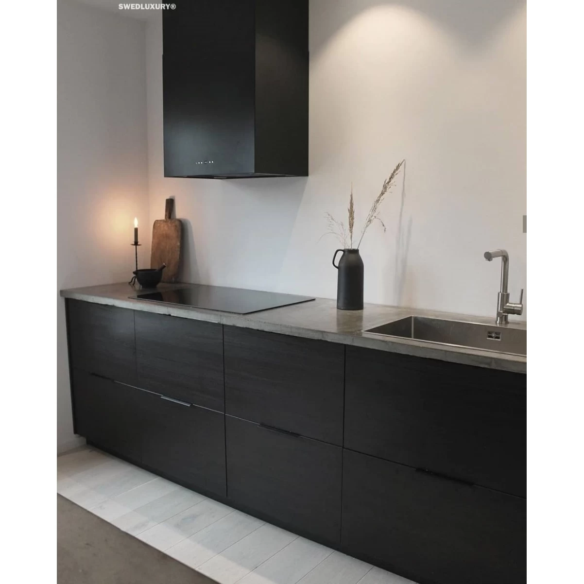 Vägghängd  köksfläkt  40cm/60cm rostfrittstål|SWEDLUXURY|Sempre
