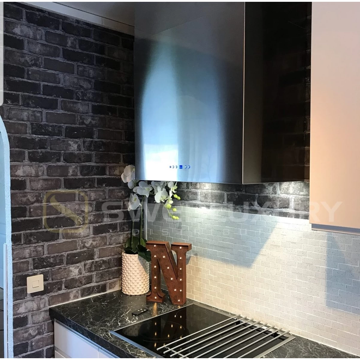 Vägghängd  köksfläkt  40cm/60cm rostfrittstål|SWEDLUXURY|Sempre