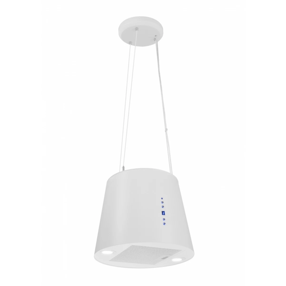 Vajerhängd cylinder köksfläkt 40cm vit|SWEDLUXURY|Vesuvius Xs