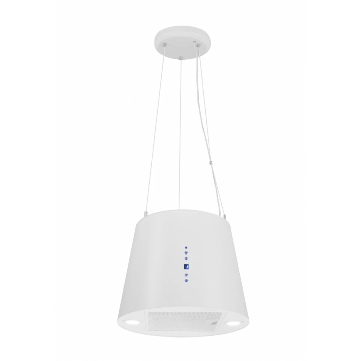 Vajerhängd cylinder köksfläkt 40cm vit|SWEDLUXURY|Vesuvius Xs