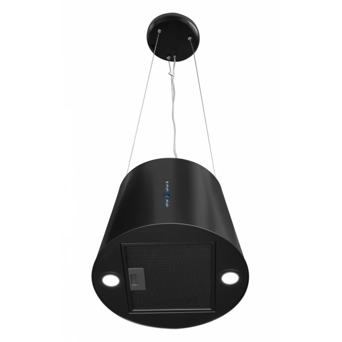 Vajerhängd cylinder köksfläkt 40cm svart|SWEDLUXURY|Vesuvius Xs