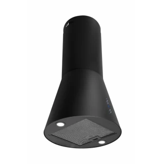 Frihängande cylinder köksfläkt 40cm svart|SWEDLUXURY|Vesuvius