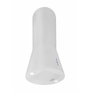 Frihängande cylinder köksfläkt 40cm vit|SWEDLUXURY|Vesuvius