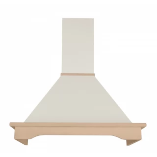 Vägghängd köksfläkt beige + bokträ list 60 cm / 90 cm|SWEDLUXURY|Vildmark