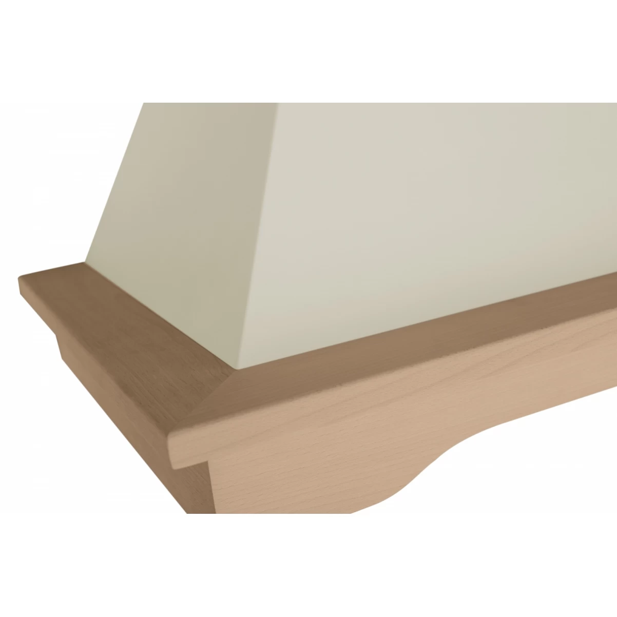 Vägghängd köksfläkt beige + bokträ list 60 cm / 90 cm|SWEDLUXURY|Vildmark