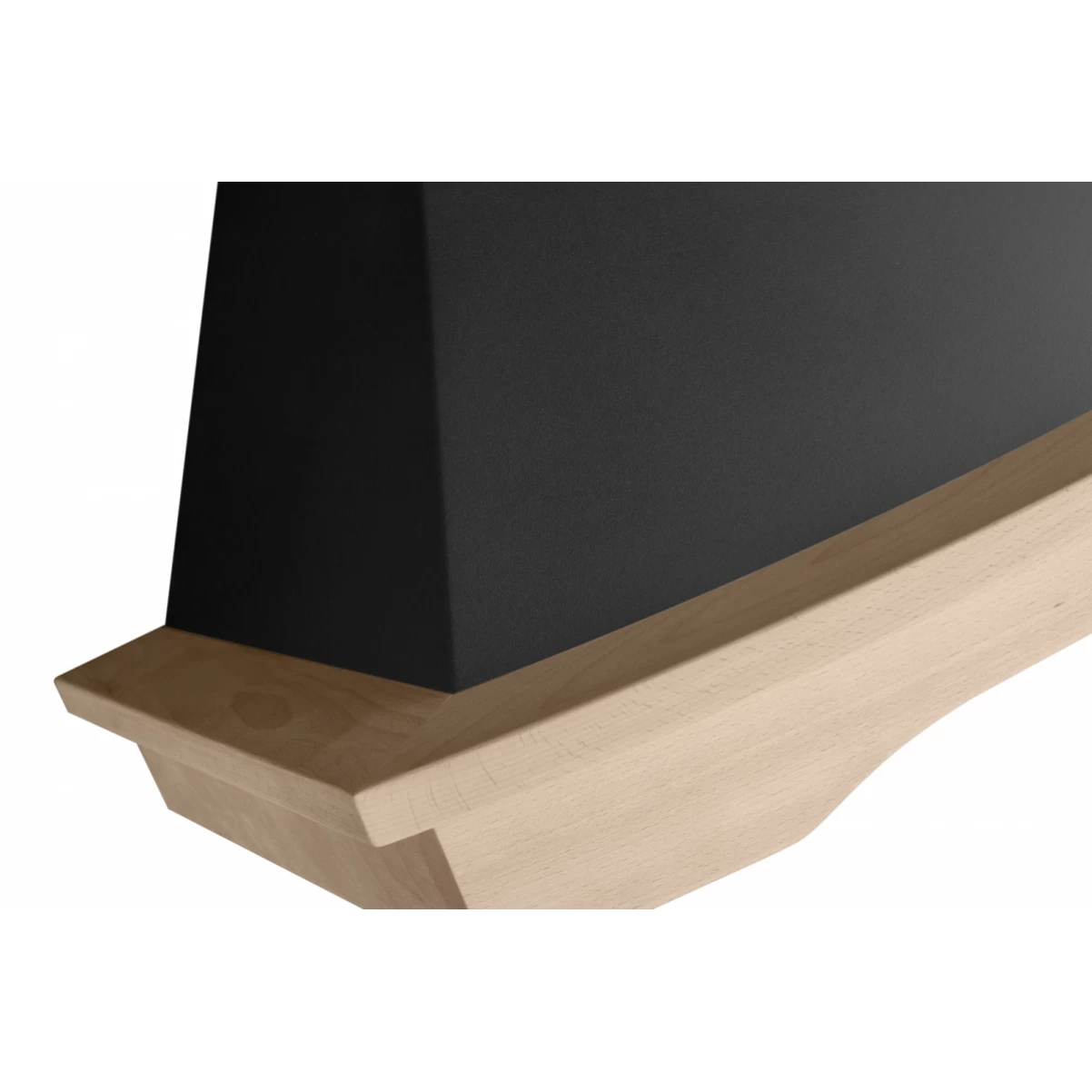 Vägghängd köksfläkt svart + bokträ list 60 cm / 90 cm|SWEDLUXURY|Vildmark