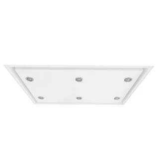 Takintegrerad köksfläkt Swedluxury SIGNATURE vit  |6 x Led spot mini|Design line