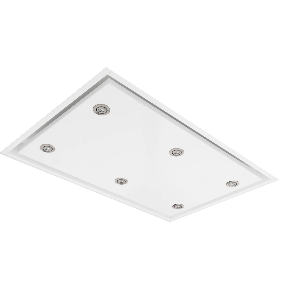 Takintegrerad köksfläkt Swedluxury SIGNATURE vit  |6 x Led spot mini|Design line