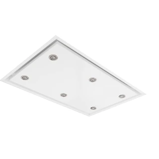 Takintegrerad köksfläkt Swedluxury SIGNATURE vit  |6 x Led spot mini|Design line
