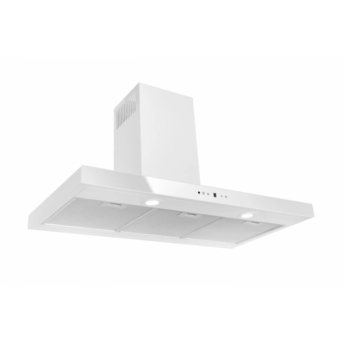 Vägghängd köksfläkt vit+vit glas 60cm/90cm|SWEDLUXURY| Pacific Vg